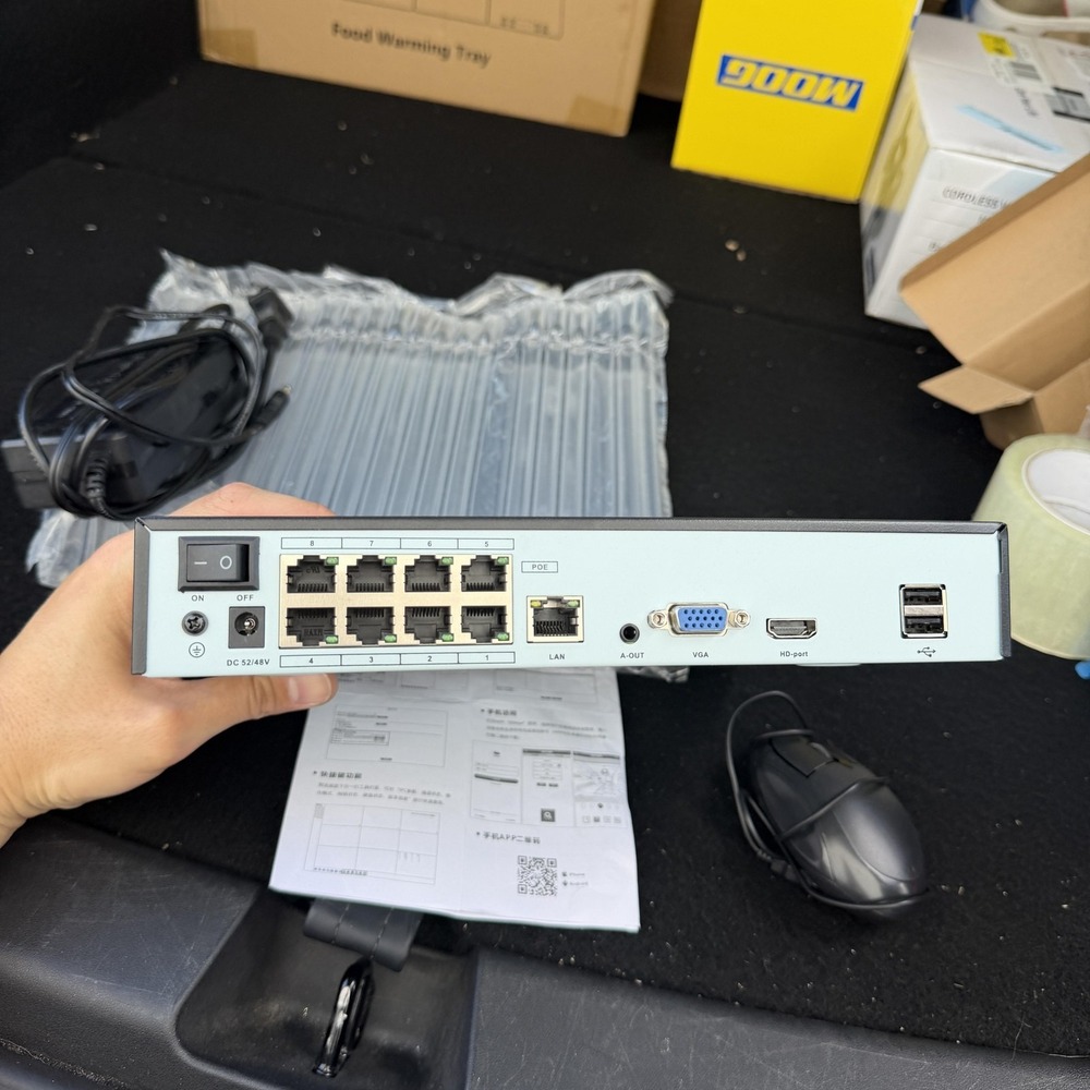 FOERS N6708HE5-POE 8CH H.265 NVR PoE IP Security System 500GB HDMI VGA - Picture 15 of 15